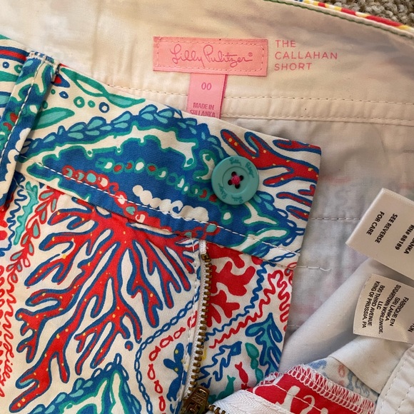 Lilly Pulitzer Callahan shorts 00 let minnow - Picture 2 of 2